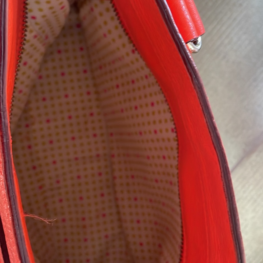 Kate Spade Orange Leather Tote Bag - Picture 9 of 9